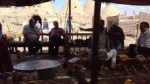 Having tea in Harran under a woven tent